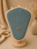 Interlocked Double Circle Necklace