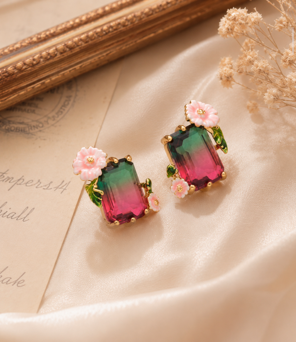 Tourmaline Blossom Studs