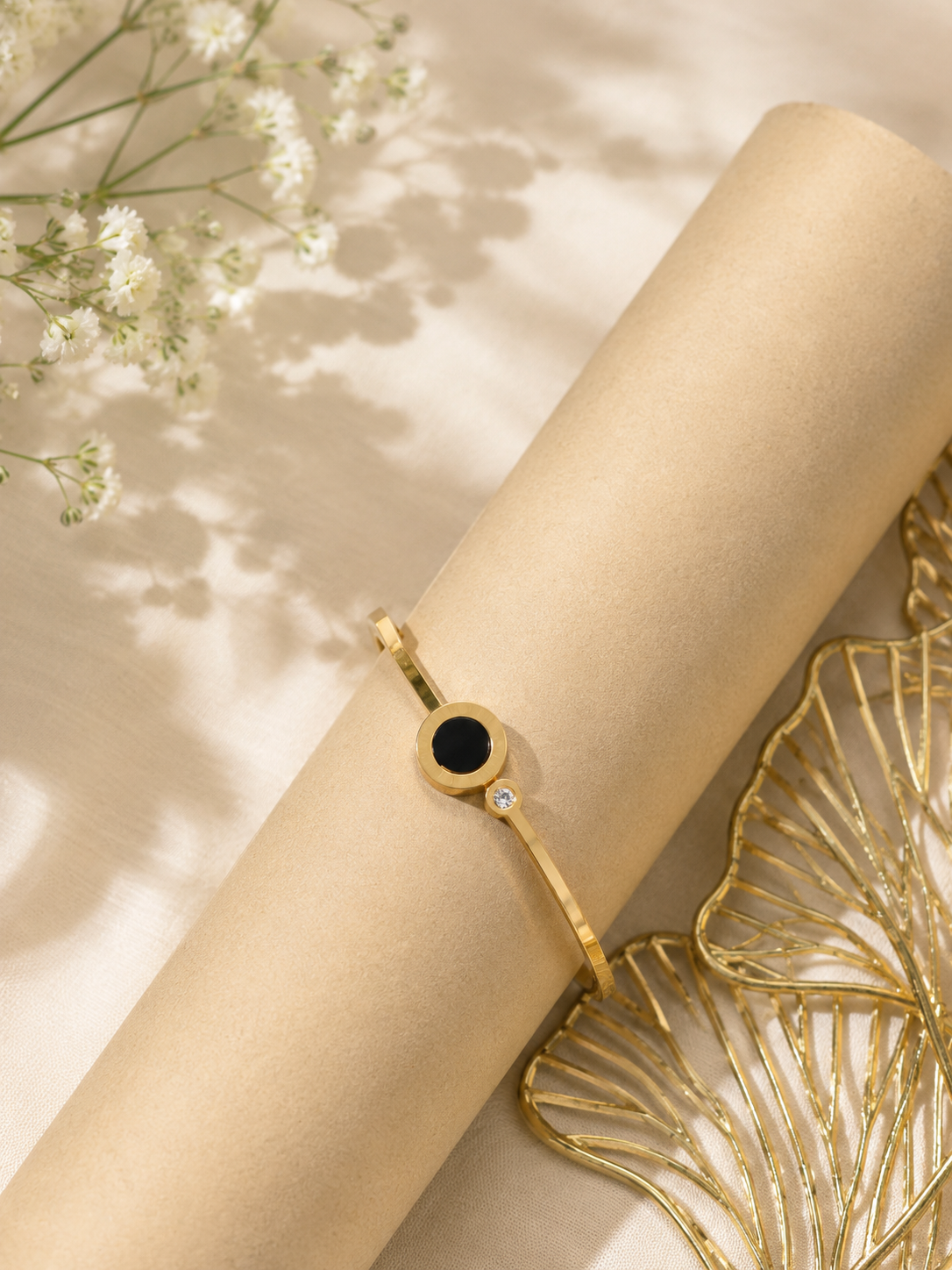 Midnight Halo Gold Bangle