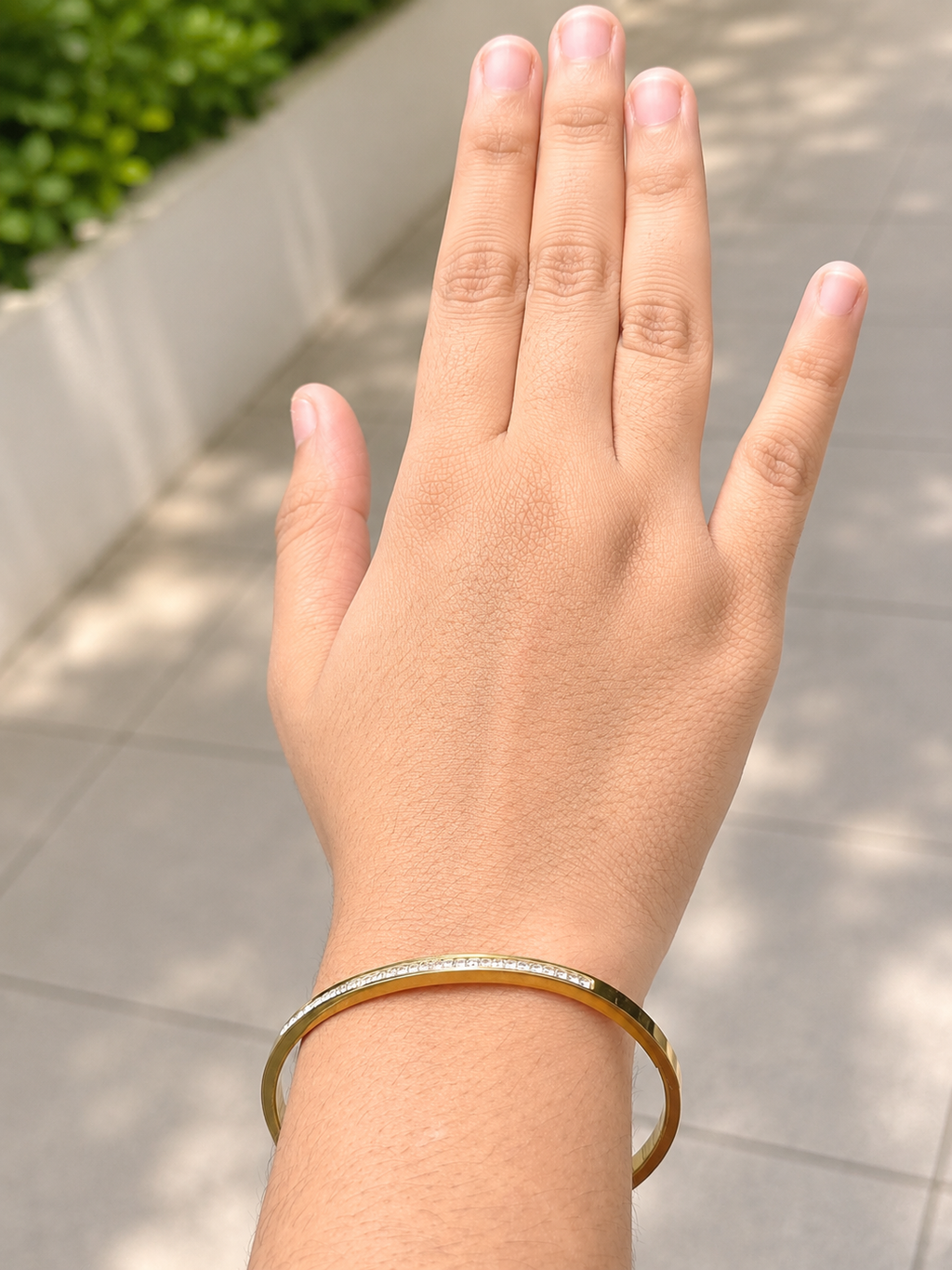 Crystal Open Bangle