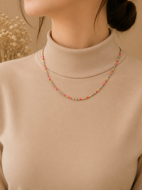 Candy Bloom Beaded Necklace