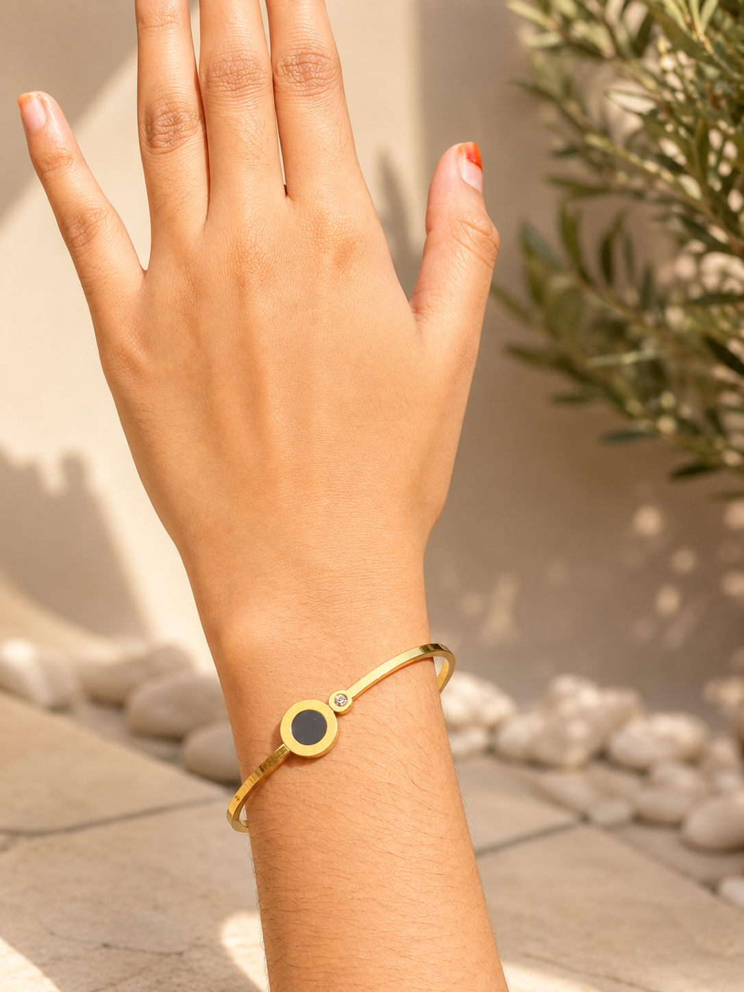 Midnight Halo Gold Bangle