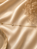Golden Heart Crystal Bracelet