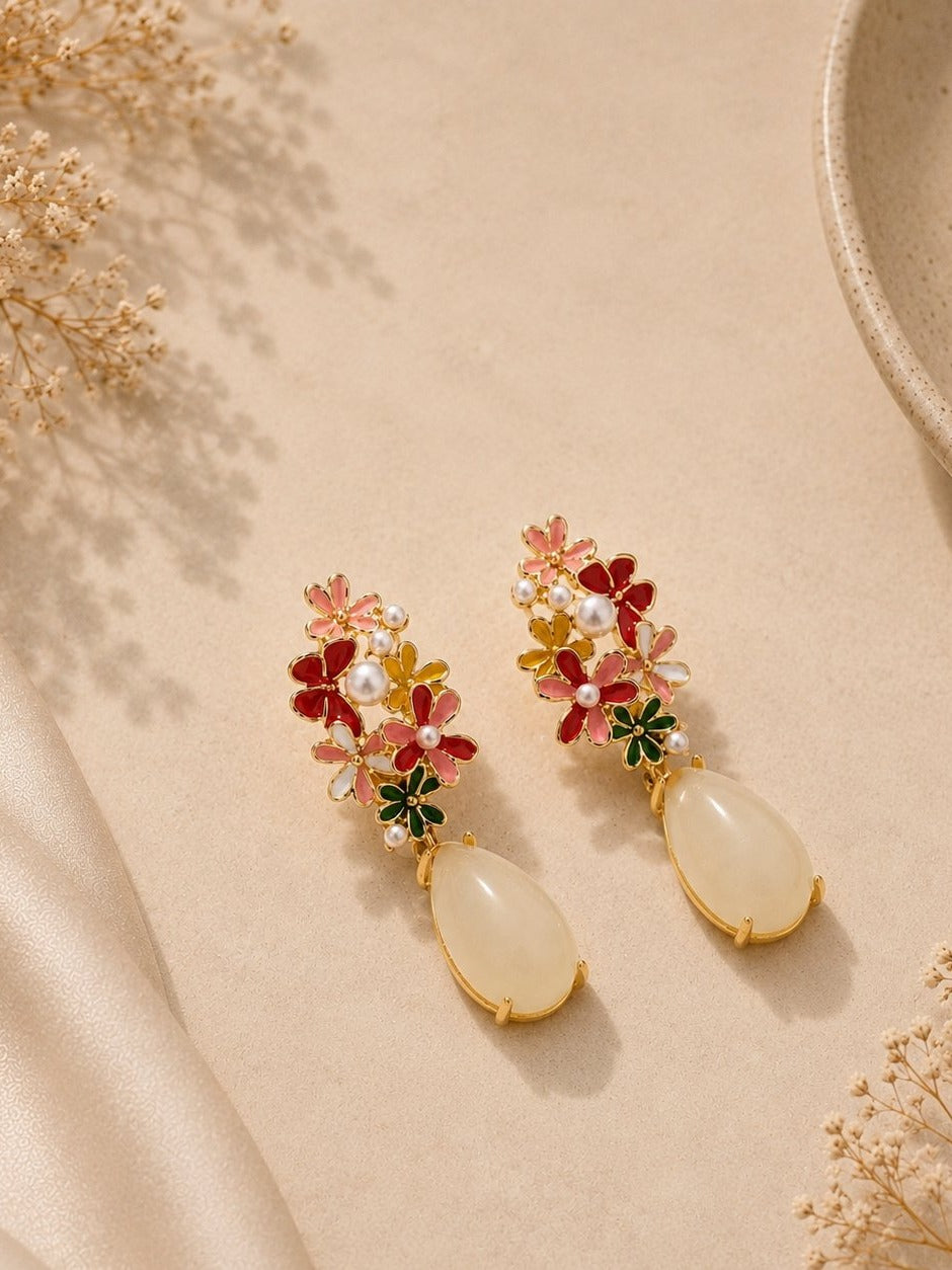 Floral Teardrop Earrings