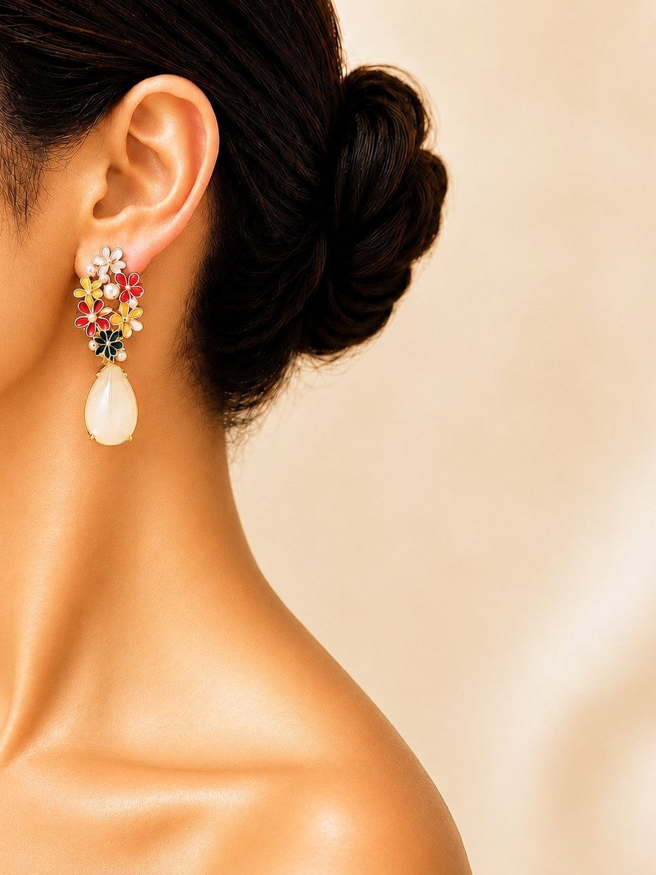 Floral Teardrop Earrings