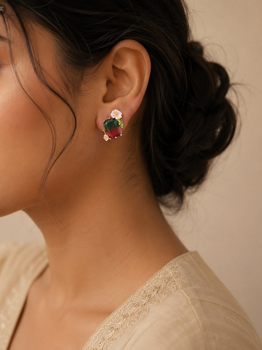 Tourmaline Blossom Studs
