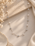 Pearl & Crystal Double-Strand Necklace