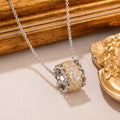 Crystal Filigree Barrel Pendant