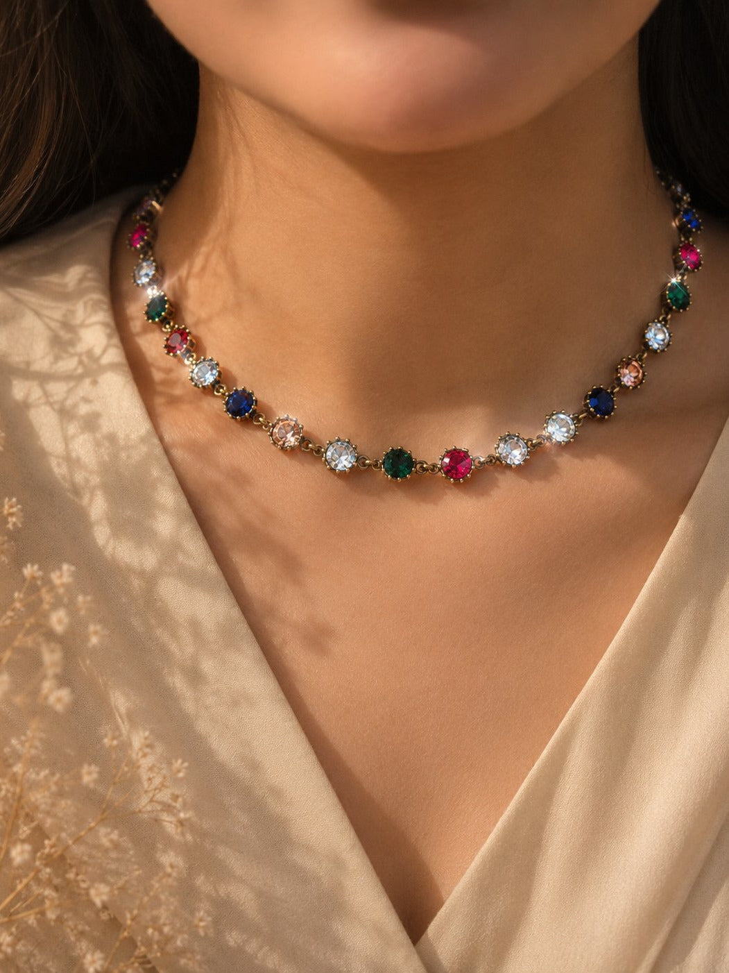 Rainbow Crystal Choker