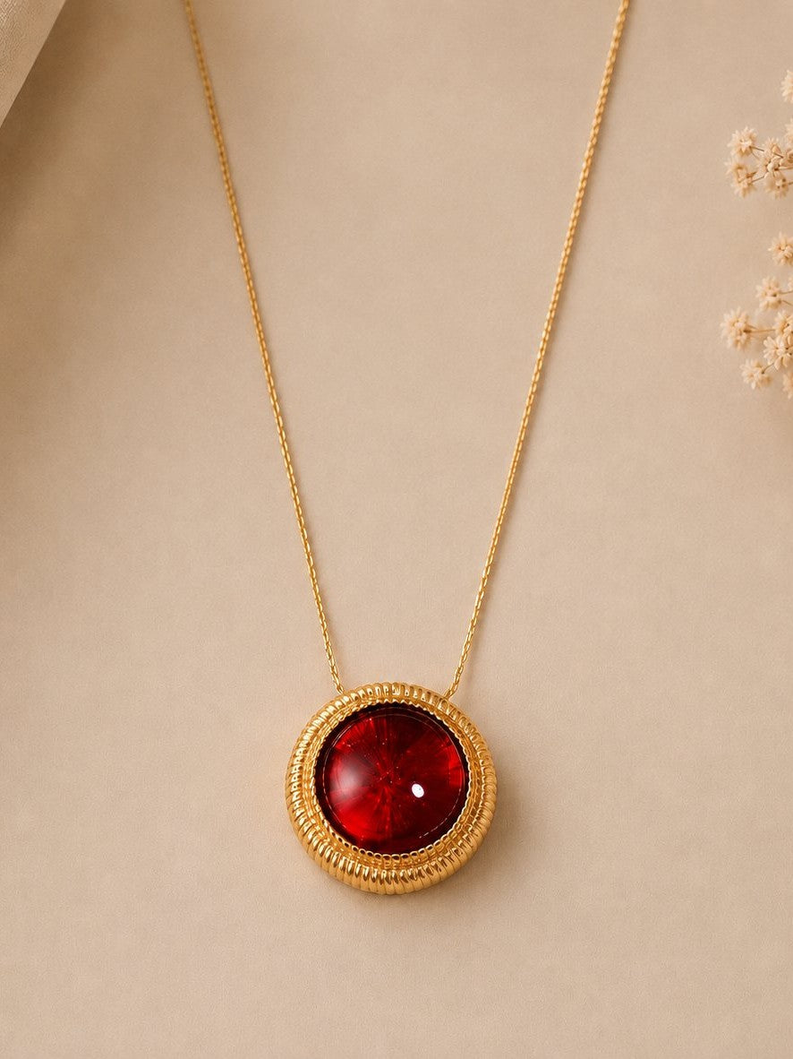 Ruby Coin Pendant