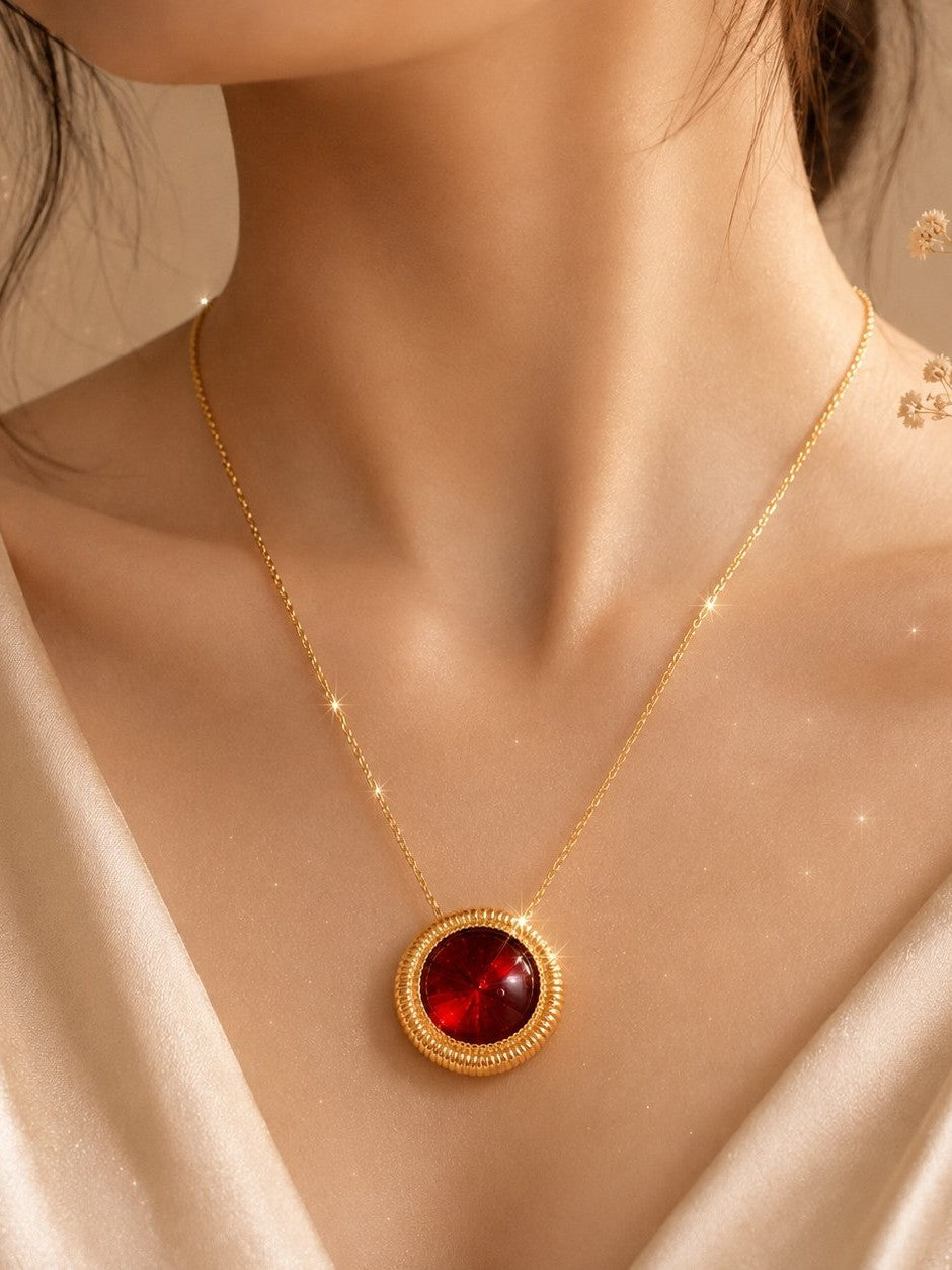 Ruby Coin Pendant