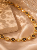 Smoky Crystal Oval Choker
