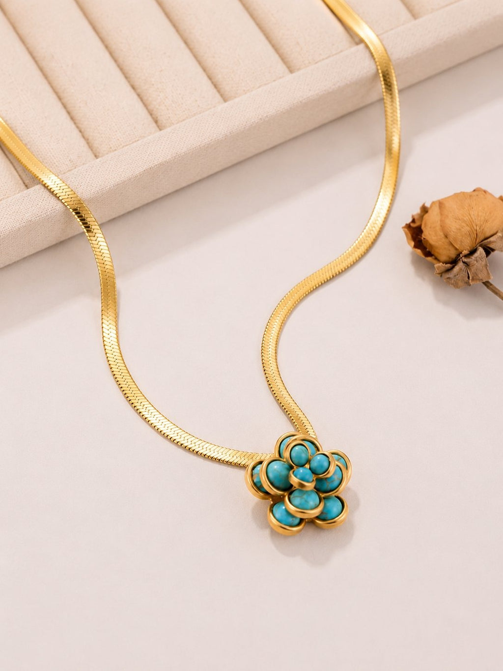 Turquoise Flower Pendant