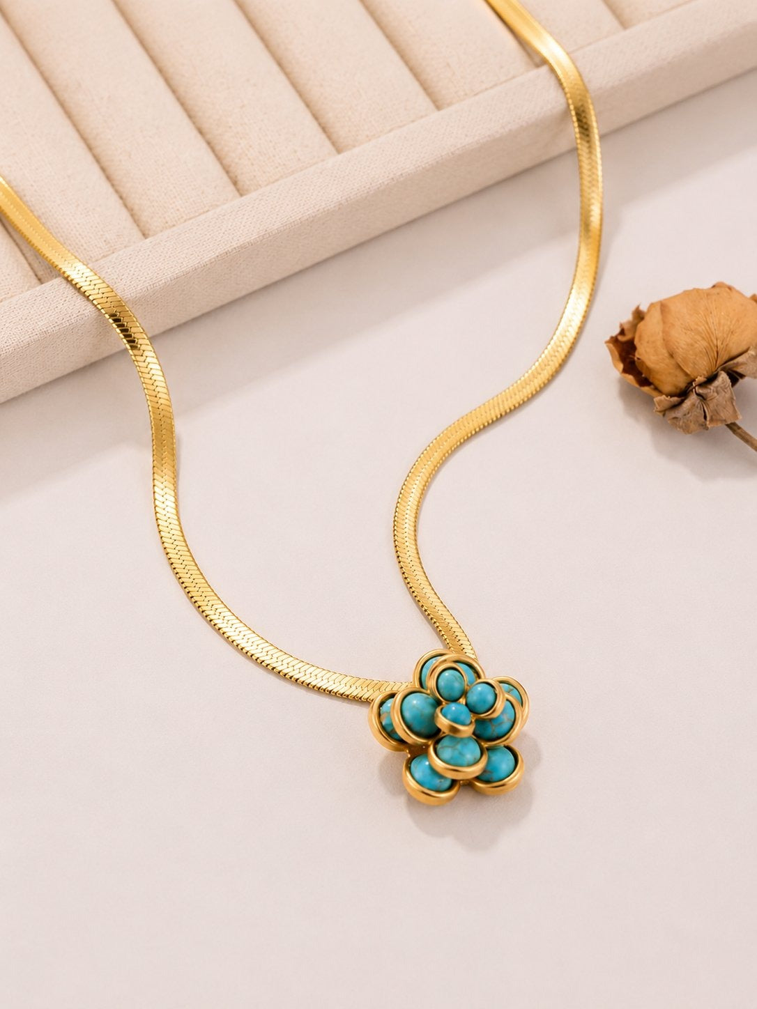 Turquoise Flower Pendant