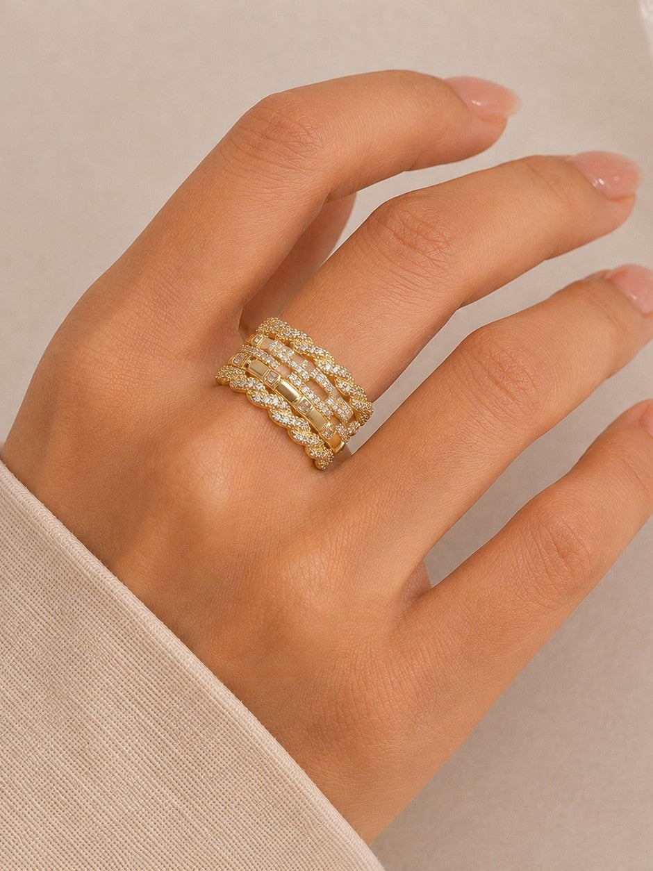 Multi Band Statement Ring