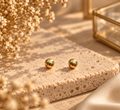Classic Golden Ball Stud Earrings