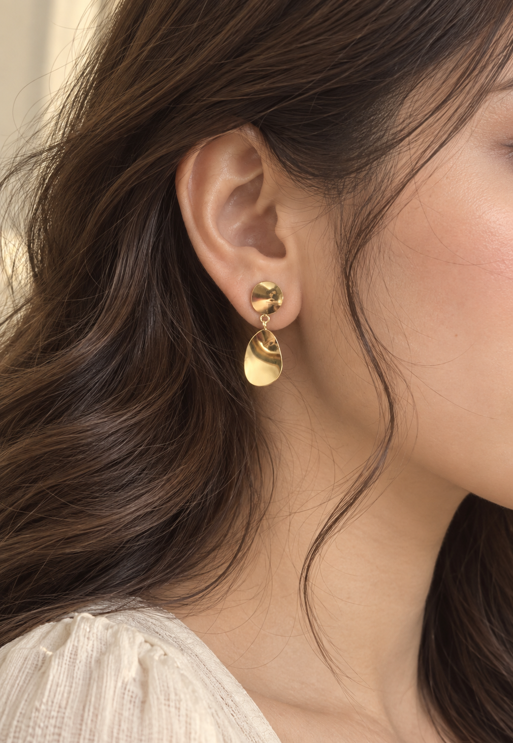 Golden Teardrop Earrings