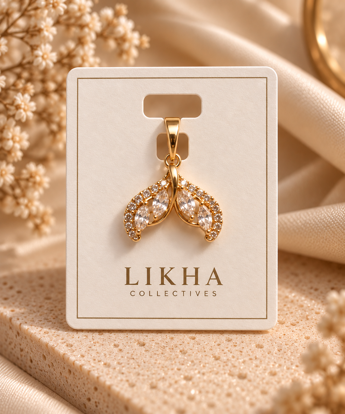 Crystal Leaf Pendant