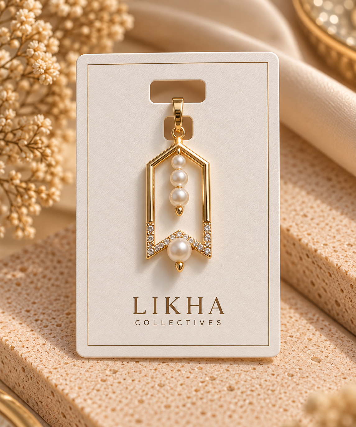 Pearl Geometric Pendant