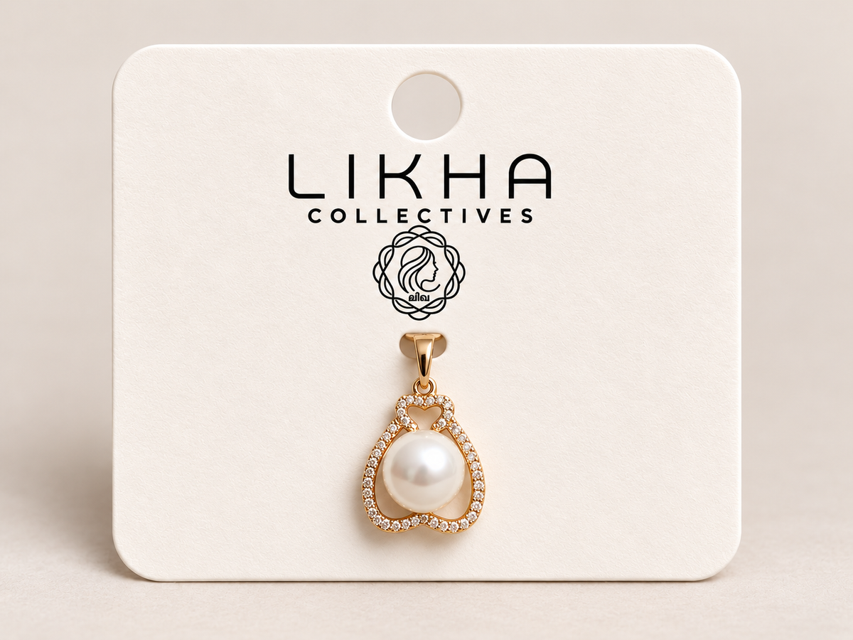 Pearl Heart Halo Pendant