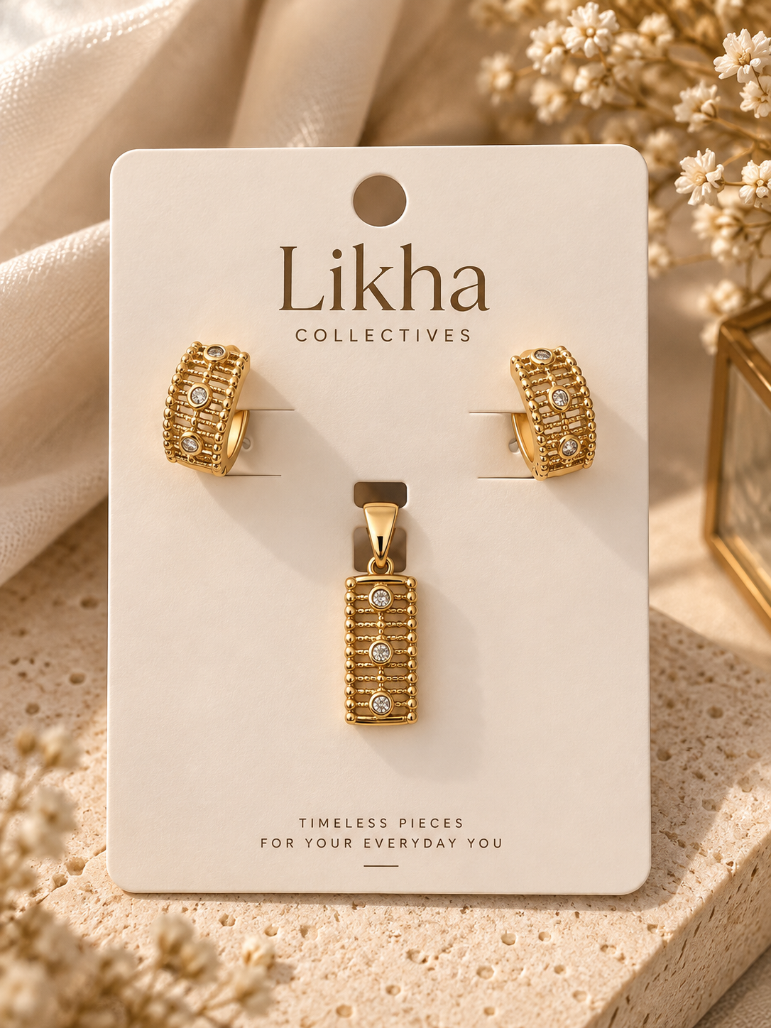 Regal Grid Pendant Set