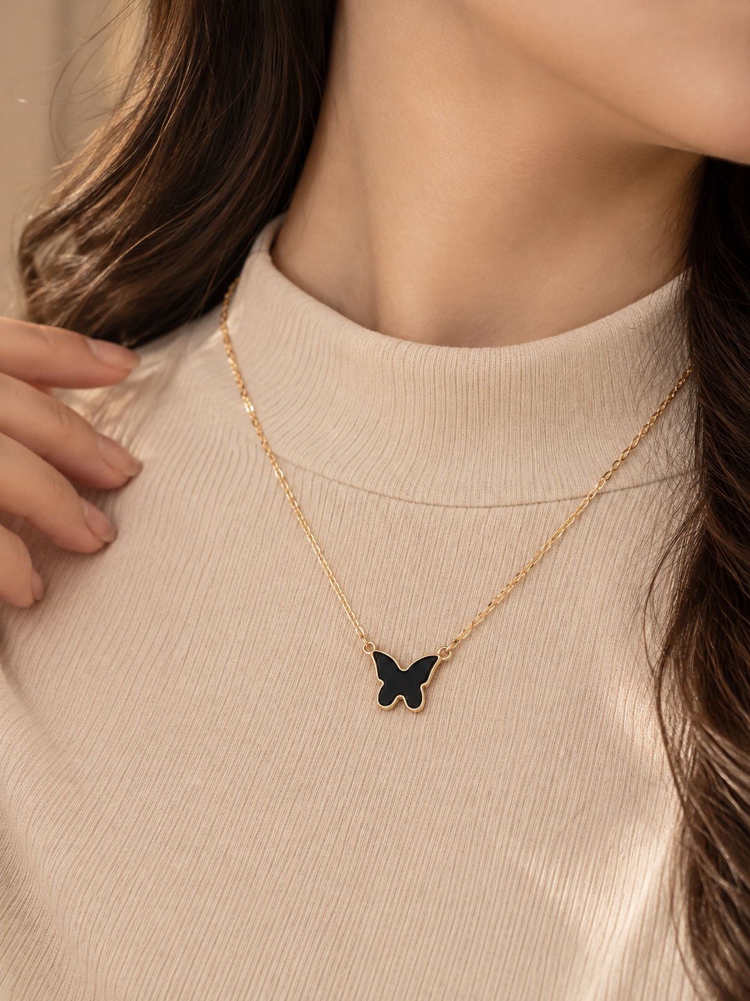 Midnight Butterfly Necklace
