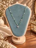 Emerald Heart Beaded Necklace
