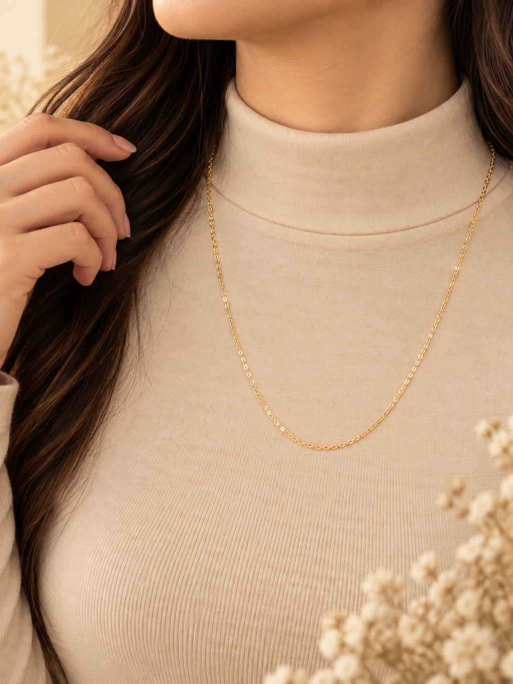 Minimal Fine-Link Gold Chain