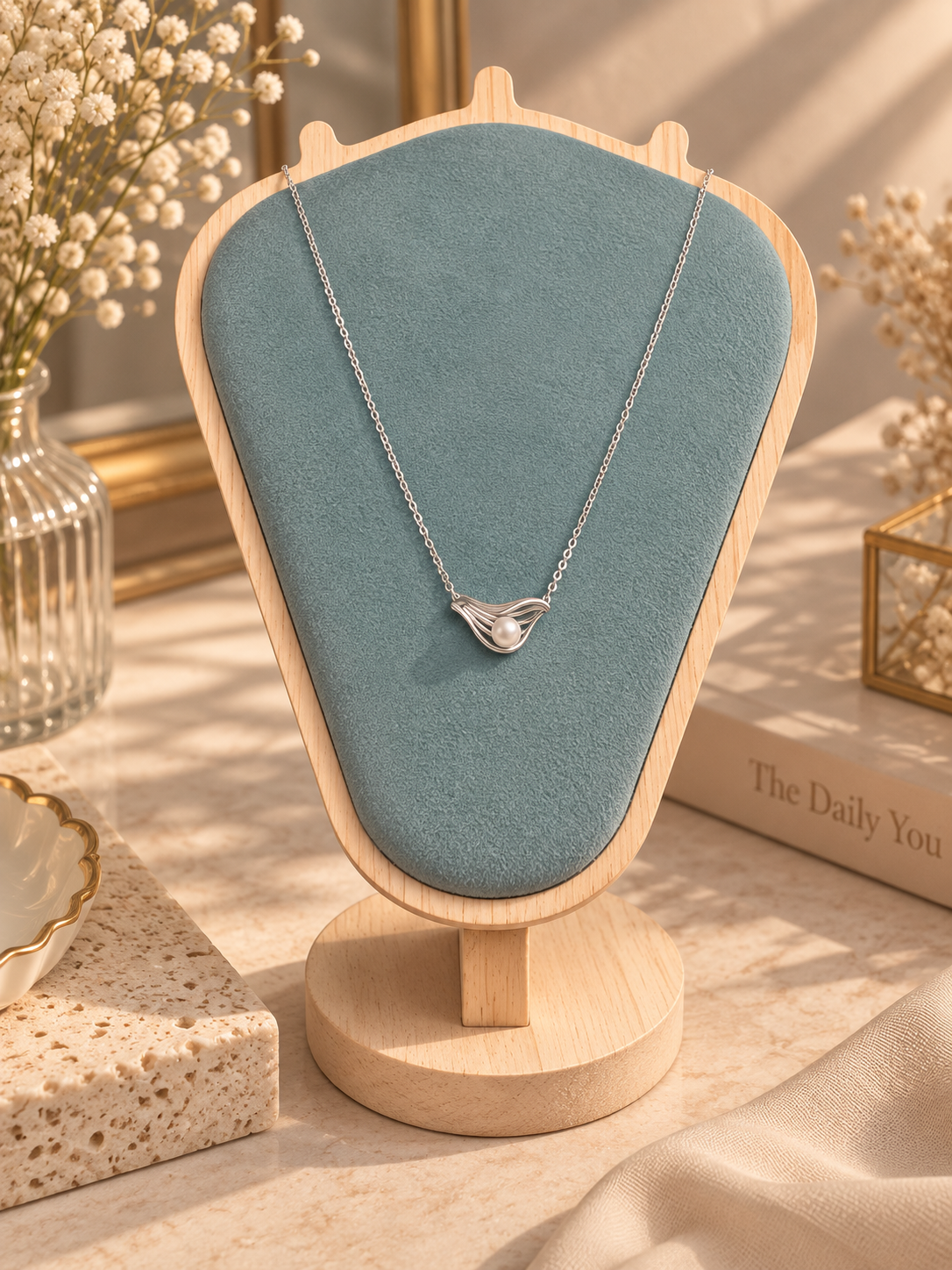 Silver Pearl Nest Necklace