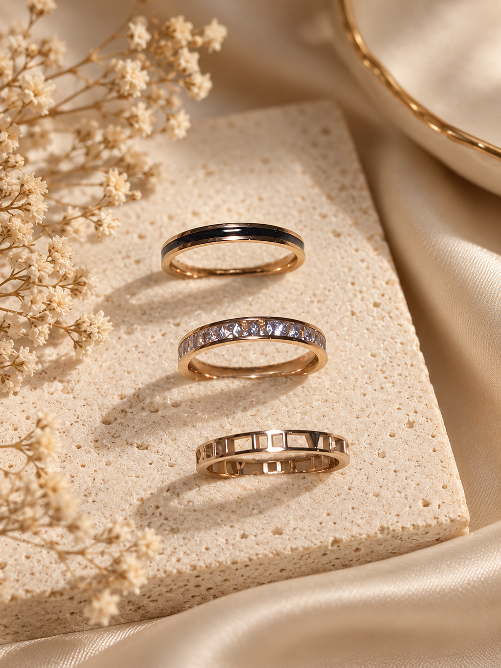 Lustre Trio Rings