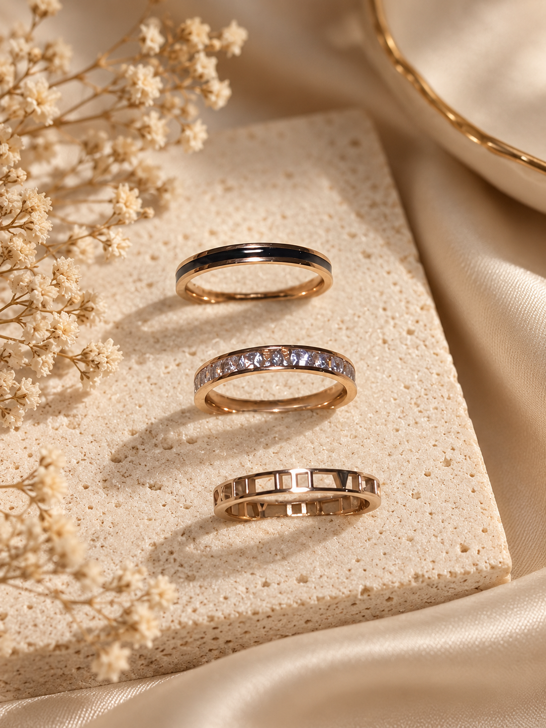 Lustre Trio Rings