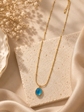 Azure Glow Pendant Necklace